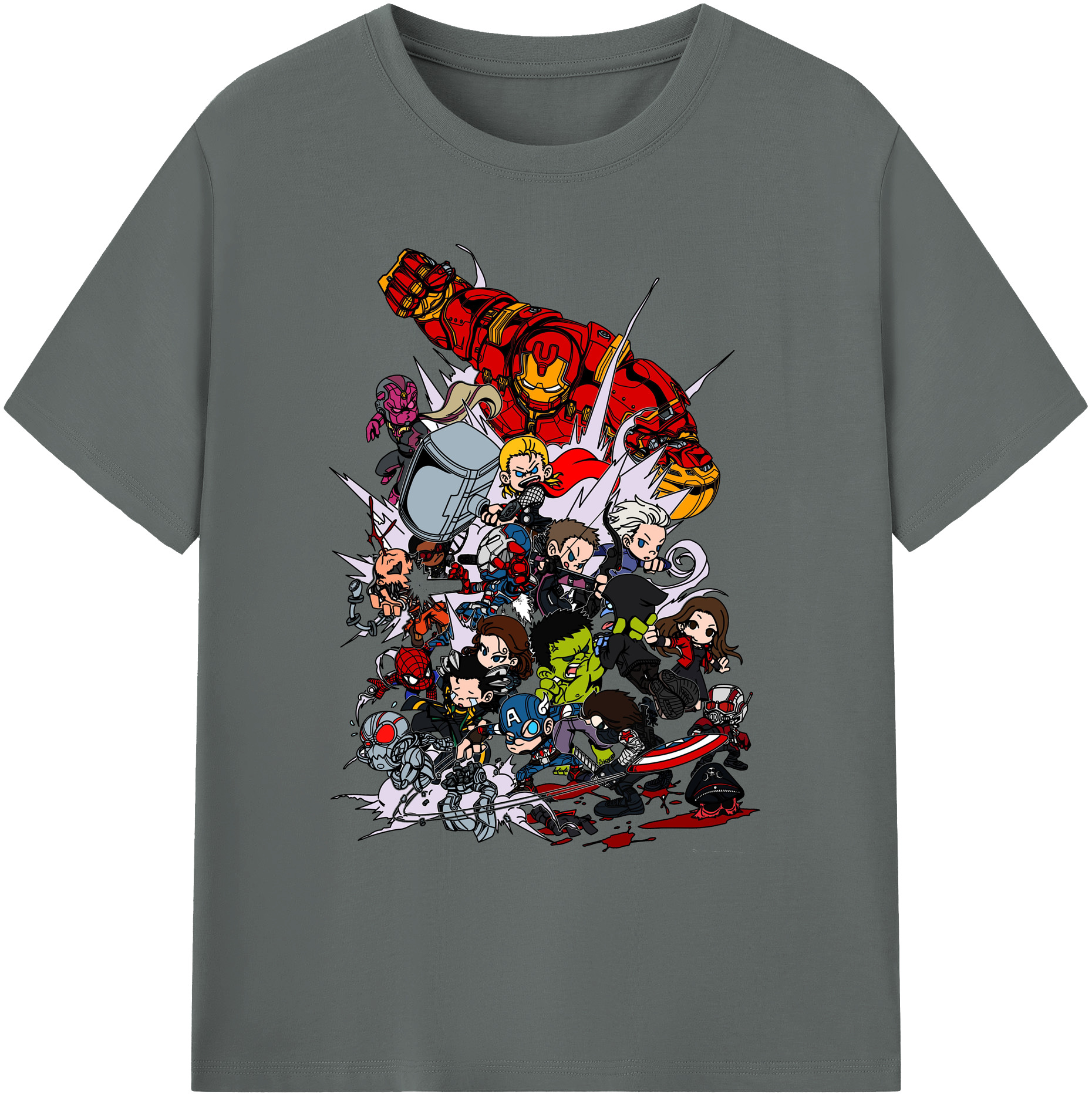 （画像用） アベンジャーズ The Avengers 綿100％ メンズ半袖Tシャツ｜肌触りやわらか＆通気性